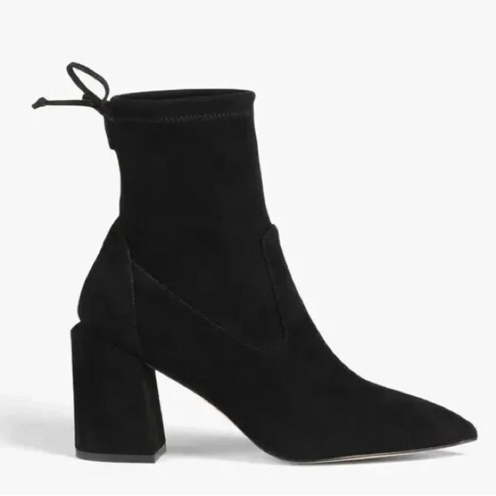 NWT Stuart Weitzman Avenue 85 City Block Booties Suede Size 11.5 Black - Picture 2 of 15